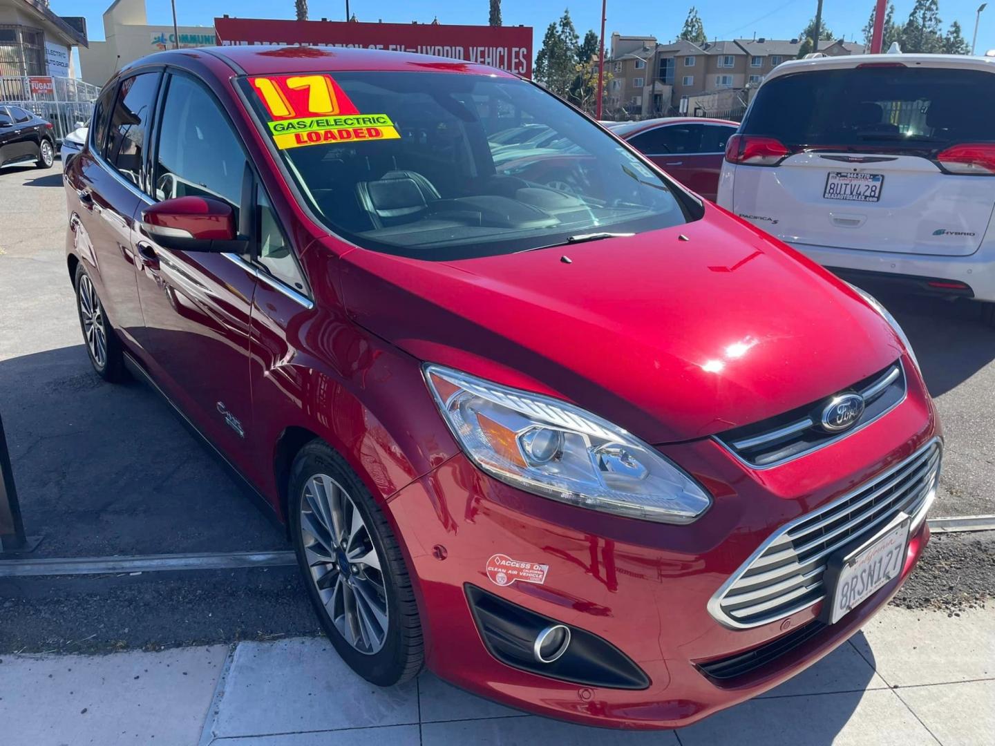 2017 RED /BLACK Ford FORD C-MAX (1FADP5FU6HL) , located at 744 E Miner Ave, Stockton, CA, 95202, (209) 944-5770, 37.956863, -121.282082 - Photo#0